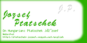 jozsef ptatschek business card